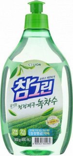 LION Средство для мытья посуды, овощей и фруктов &quot;CHAMGREEN&quot; Зеленый чай, флакон, 480 мл