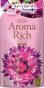 LION Aroma Rich Кондиционер для белья &quot;Christine&quot;с пряным фруктовым ароматом, запасной блок 450 мл