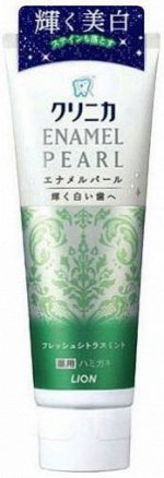 LION Зубная паста &quot;Clinica Enamel Pearl&quot;, отбеливающая, аромат цитрусовых и мяты, верт. туба, 130 гр