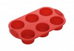 Форма для 6 круглых маффинов, силиконовая, 30x18x4,3 см, NADOBA, серия M?LA