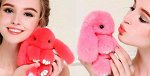 Брелок Кролик  из натурального меха .