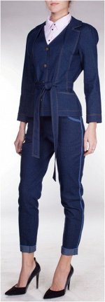 210 - 1SS1700 - 059 - 02SL006NV.  Жакет, жен., синий джинс, Personage Sport