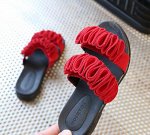 Шлепки красные