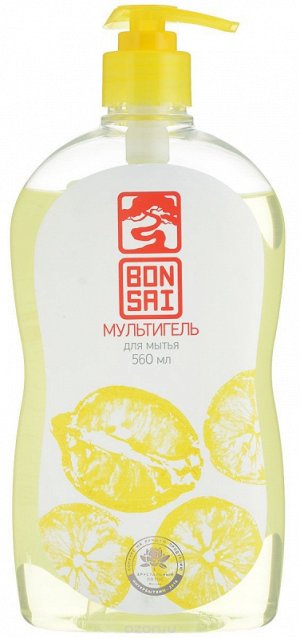 BONSAI Высокоэкономичный мультигель с ароматом японского лимона,  560 мл