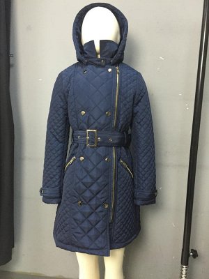 Пальто детское для девочек Lush темно-синий