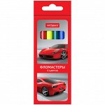 Фломастеры &quot;Машинки&quot; 06цв., картон. уп., европодвес