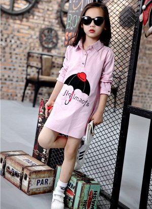 Блузка Детская блузка розового цвета с воротником стойкой и длинным рукавом. Очень красивая и нежная блузка, можно носить со школьным костюмом. Также данную блузку можно носить на праздник или в повсе