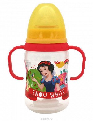 Disney Бутылочка для кормления "Принцессы" с силик. соской,смен. нос.,от 0 мес.,250 мл, со шкалой