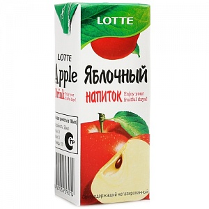 Напиток "Лотте" Яблочный 190мл тетрапак 1/32