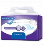 Пеленки одноразовые впитывающие iD Protect 40x60 30шт