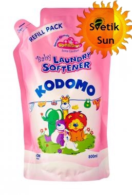 LION "Кодомо" Кондиционер для белья  800мл для детских вещей /мягкая упак.