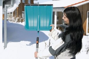Лопата для уборки снега 40 см c пластиковой кромкой