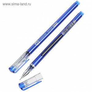 Ручка гелевая 0,38мм синяя корпус синий безстержневая игольчатый пишущий узел Кристалл 1403239