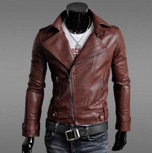 Куртка Куртка из искусственной кожи. Цвет светло-коричневый
Плечо 43 
Грудь 102 
Длина 62 
Рукав 63