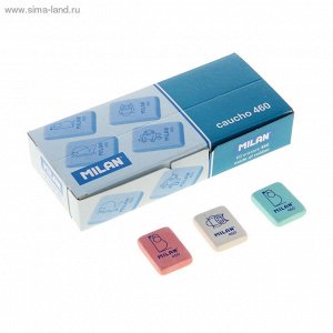 Ластик MILAN 460, каучук, 32х23х7 мм, микс
