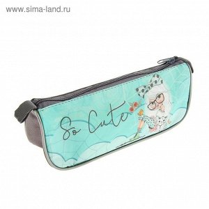 Пенал мягкий 1 отделение, объемный 105x220x65 мм, премиум Cute