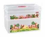 КОНТЕЙНЕР ДЛЯ ПРОДУКТОВ С КЛАПАНОМ И ДЕКОРОМ &quot;SMART SYSTEM&quot; 2 СЕКЦИИ, 2Л+3Л