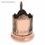 Подстаканник медный &quot;Герб СССР&quot;, обезличенный, стакан d=6,1 см