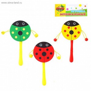 Музыкальная игрушка-колотушка "Божья коровка", МИКС