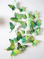 Декоративные наклейки-бабочки 3D