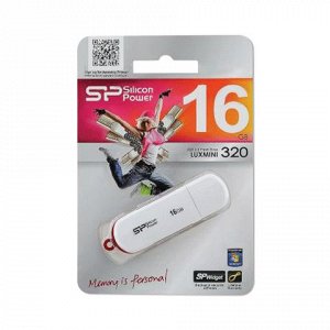 Флэш-диск 16GB SILICON POWER Luxmini 320 USB 2.0, белый, SP0