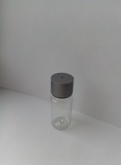 Флакон пластик прозрачный с винтовой крышкой (цвет серебро) 10 мл