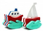 03-001 Игрушка-конструктор для купания Набор &quot;Кораблик+ Парусник&quot;