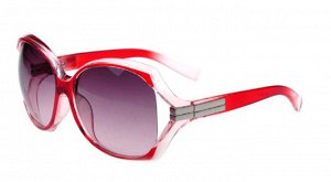 Солнцезащитные очки прозрачно-красные с серебряными вставками на дужках