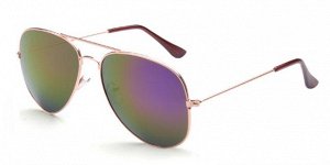 Солнцезащитные очки фиолетовые в тонкой серебряной оправе