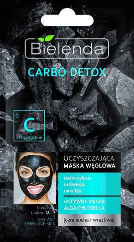 CARBO DETOX Маска очищающая с активированным углем для сухой и чувствительной кожи 8г (*18)