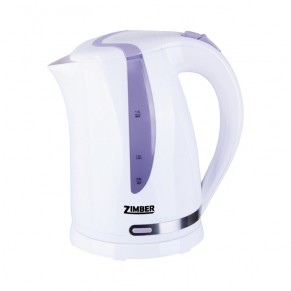 Чайник 10830-ZM Чайник ZIMBER, пластиковый, дисковый, 1.7 л, подсветка, белый-фиолетовый