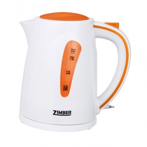Чайник 10840-ZM Чайник ZIMBER, пластиковый, дисковый, 1.7 л, белый-оранжевый