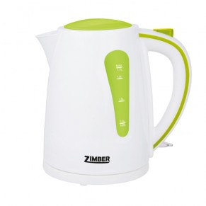 Чайник 10842-ZM Чайник ZIMBER, пластиковый, дисковый, 1.7 л, белый-зеленый