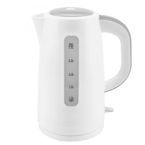Чайник 11107-ZM Чайник ZIMBER, 3.0 л, пластиковый, дисковый, белый-серый