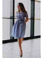 Платье, цвет: синяя клетка