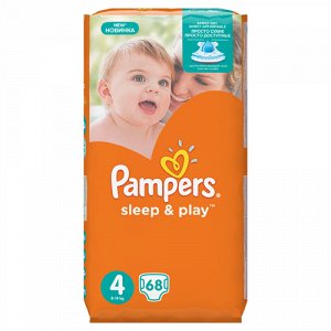 PAMPERS Подгузники Sleep & Play Maxi (8-14 кг) Упаковка 68