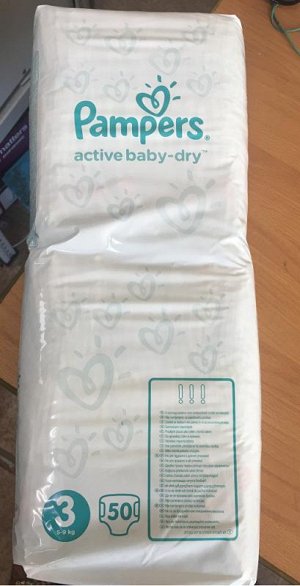 PAMPERS Подгузники Active Baby-Dry Midi (5-9 кг) Упаковка 50