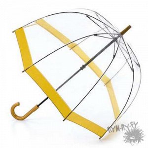 Зонт-трость "Прозрачный купол" ( желтый)
