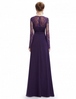 Утонченное и изысканное фиолетовое вечернее платье