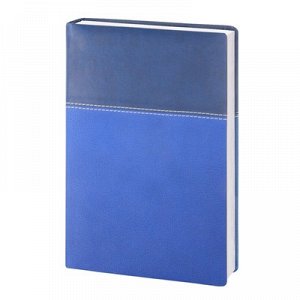 AZ353/BLUE Ежедневник н/дат "Patchwork" А5/320 стр. тв.переплет. Обложка - твердая с поролоном, комбинация двух материалов, цвет - синий. Блок - недатированный, 320 стр., прямые уголки, 1 широкое лясс