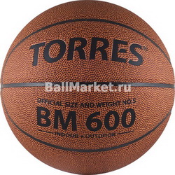 Мяч баскетб. TORRES BM600 арт. B10026 р.6, ПВХ,нейл.корд.бут.камера