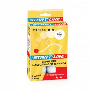 Мячи Start line Club Standart 2* (6/6) бел