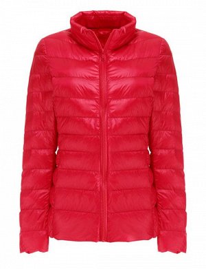 Ультралегкая демисезонная женская куртка, цвет красный