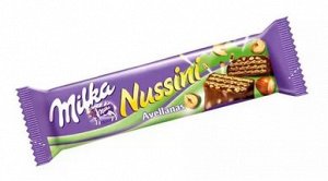 Батончик Milka Nussini Hazelnuts- воздушная и легкая шоколадная вафля с кусочками ореха.
Отлично подойдет как перекус, или дополнение к вашему напитку :)