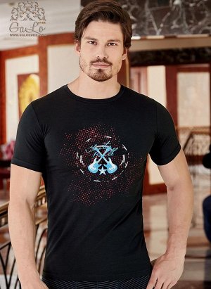 Мужская майка кор.рукав (S,M,L,XL) Berrak Berrak 4030 Siyah