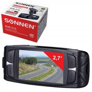 Видеорегистратор автомоб. SONNEN DVR-310, HD, 120°, экран 2,