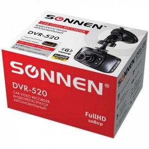 Видеорегистратор автомоб. SONNEN DVR-520, FullHD, 175°, экра