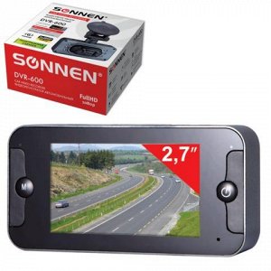 Видеорегистратор автомоб. SONNEN DVR-600, FullHD, 2 камеры,