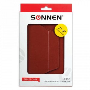 Чехол-обложка для планшет. ПК универс 7&quot;-8&quot; SONNEN, кожзам,