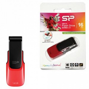 Флэш-диск 16GB SILICON POWER U31 USB 2.0, красный, SP016GBUF
